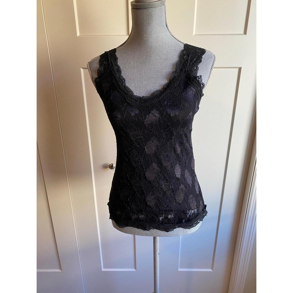 Papillon Vancouver Los Angeles Lace Tank Top Lined Small Sexy Coquette s1